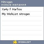 My Wishlist - nitrogen