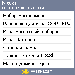 My Wishlist - nituka