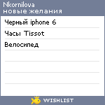 My Wishlist - nkornilova