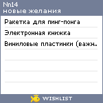 My Wishlist - nn14