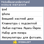 My Wishlist - no1willeverunderstand
