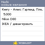 My Wishlist - nochi