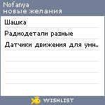 My Wishlist - nofanya