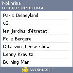 My Wishlist - nokhrina