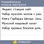 My Wishlist - nomenklaturas