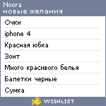 My Wishlist - noora