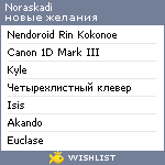 My Wishlist - noraskadi