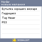 My Wishlist - norder