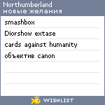 My Wishlist - northumberland