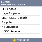 My Wishlist - nortido