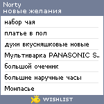 My Wishlist - norty