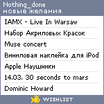 My Wishlist - nothing_done