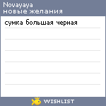 My Wishlist - novayaya