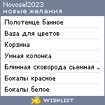 My Wishlist - novosel2023