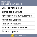 My Wishlist - nsvetta