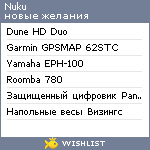 My Wishlist - nuku