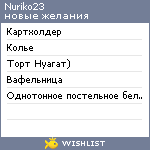 My Wishlist - nuriko23