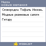 My Wishlist - nussa