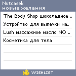 My Wishlist - nutcasek