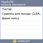 My Wishlist - nuurka76