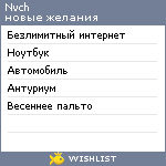 My Wishlist - nvch