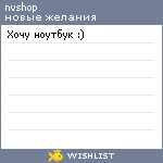 My Wishlist - nvshop
