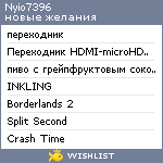 My Wishlist - nyio7396