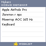 My Wishlist - nykers