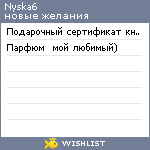 My Wishlist - nyska6