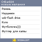 My Wishlist - o4karik14