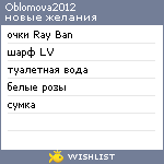 My Wishlist - oblomova2012