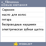 My Wishlist - ofilimonova