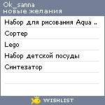 My Wishlist - ok_sanna