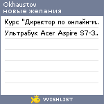 My Wishlist - okhaustov