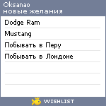 My Wishlist - oksanao