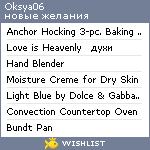 My Wishlist - oksya06