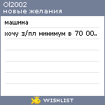 My Wishlist - ol2002