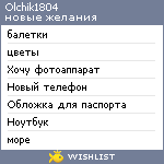 My Wishlist - olchik1804
