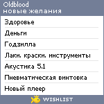 My Wishlist - oldblood