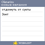 My Wishlist - olenarisu