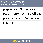 My Wishlist - olga_korchevnaja