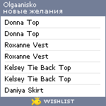 My Wishlist - olgaanisko