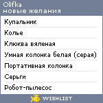 My Wishlist - olifka