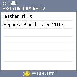 My Wishlist - olllallla