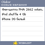 My Wishlist - olvikor