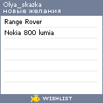 My Wishlist - olya_skazka
