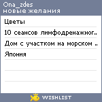 My Wishlist - ona_zdes