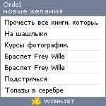 My Wishlist - ordo1