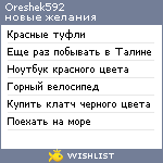 My Wishlist - oreshek592