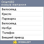 My Wishlist - oriart182